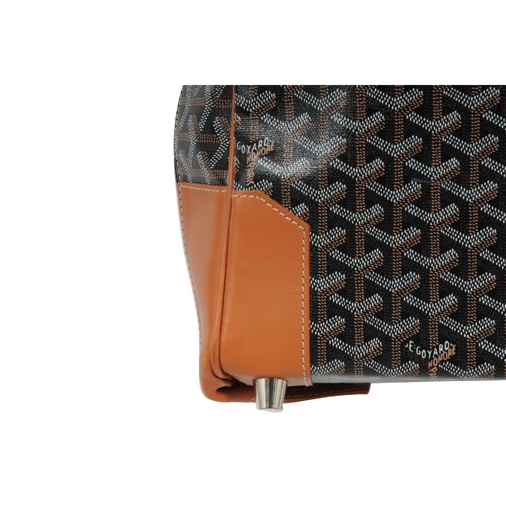 Goyard Porte Habit Garment Bag Black Brown Leather Travel Carry On Crossbody - Picture 7 of 16